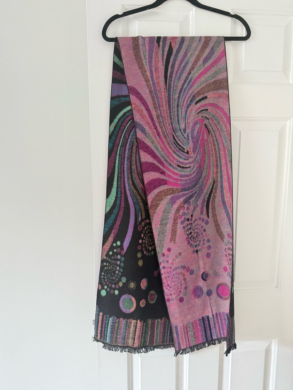 Shades of purple reversible cashmere scarf wrap